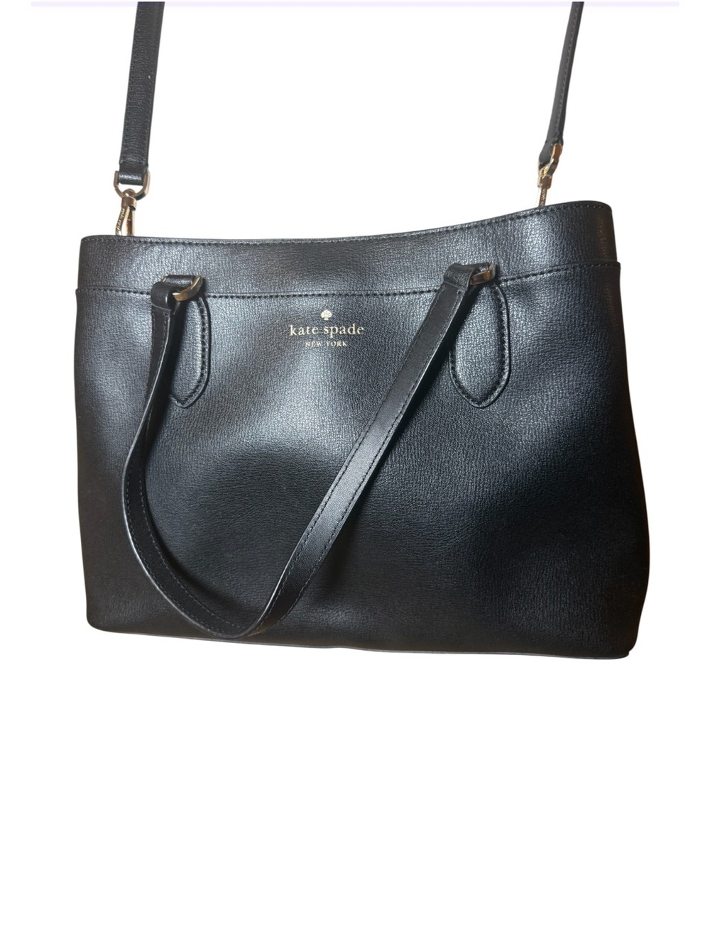 Kate Spade New York Sienna Satchel Black Leather with Detachable Strap-Like New - Picture 4 of 11
